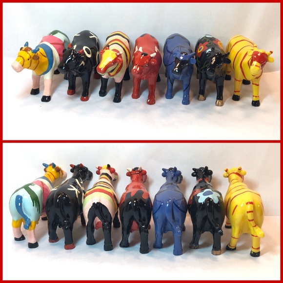 Xxx - 7 Silly Cows - Plastic - Picture 6 of 7